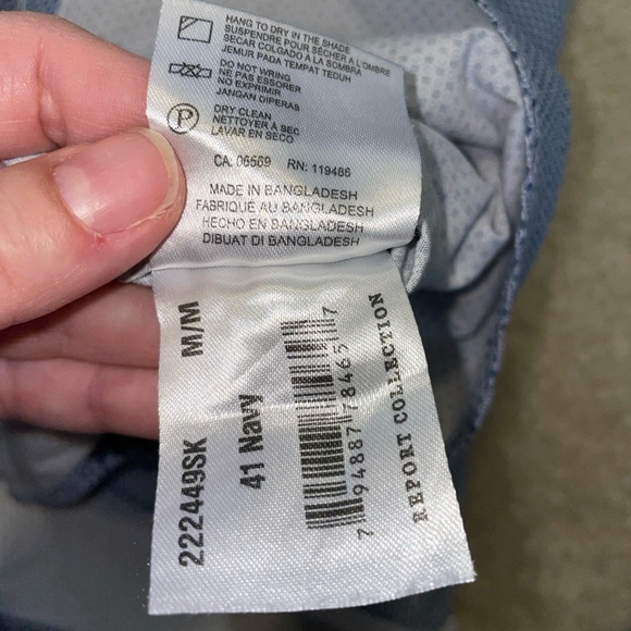 Report Collection patterned button-down shirt - Picture 4 of 7